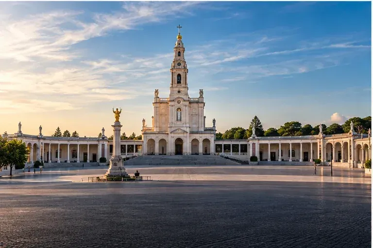 Santuário de Fátima ao pôr do sol
